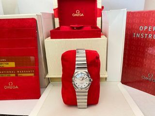 Authentic Omega Constellation My Choice 28mm Mother of Pearl Dial Automatic Watch for Ladie’s