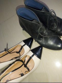Black Perlato Boots and Jessica Heels