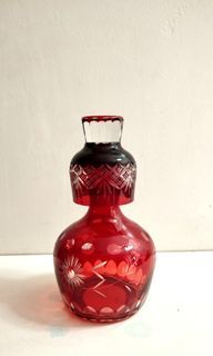 Bohemian Carafe and Glass