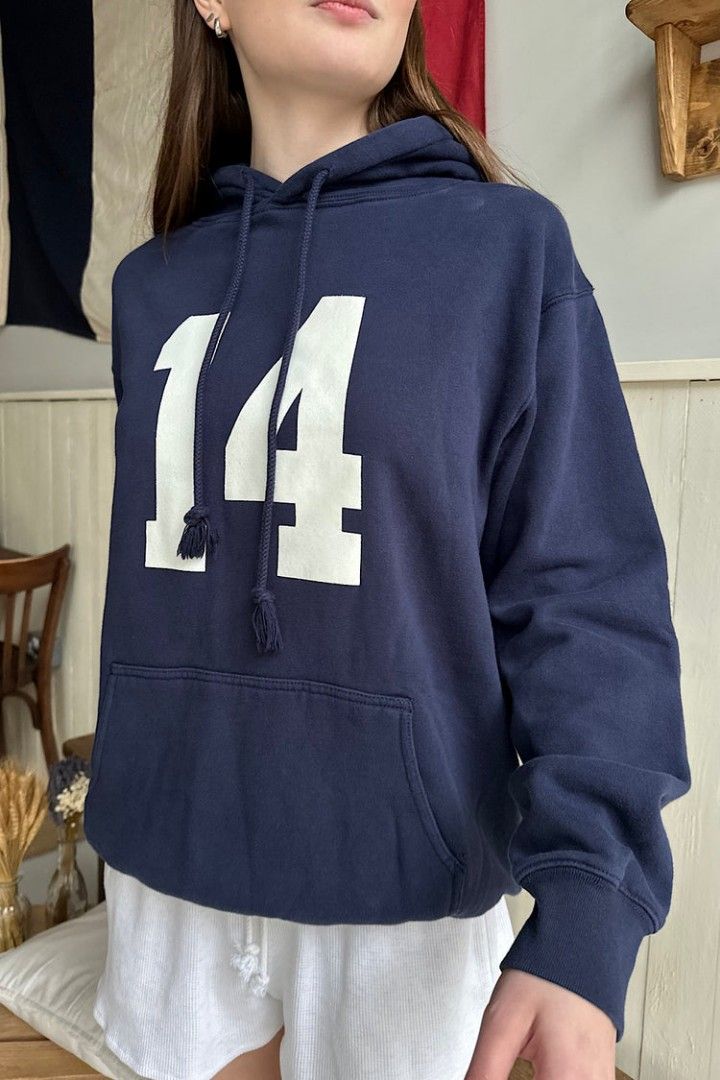 Brandy Melville John Galt navy blue 14 Christy hoodie Women s Fashion Coats Jackets and Outerwear on Carousell