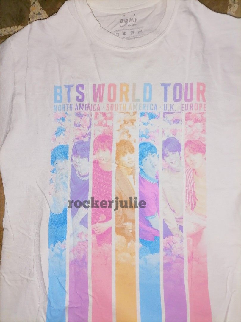 BTS World Tour TShirt (Category: Shirts) located in Manila. Submitted by rockerjulie (Listing ID 1297729972, Image 2). Description: Rare. It was only available in US Shop. Used once..