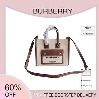 Burberry freya canvas small tote bag slingbag
