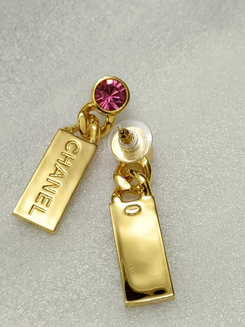 Chanel Dangling Crystal Earrings (Category: Luxury Accessories) located in Manila. Submitted by blings_thingies (Listing ID 1297703936, Image 3). Description: Japan Haul with stamp/markings.