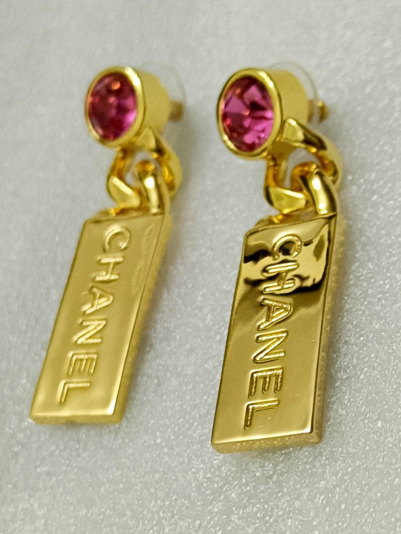 Chanel Dangling Crystal Earrings (Category: Luxury Accessories) located in Manila. Submitted by blings_thingies (Listing ID 1297703936, Image 2). Description: Japan Haul with stamp/markings.