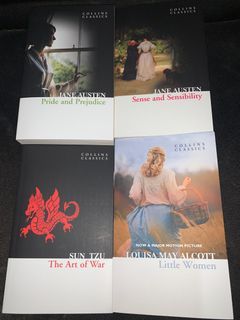 Collins Classics (Little women, Pride and prejudice, Sense and sensibility, and The art of War) 4 books for ₱300