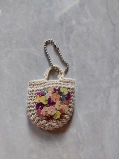 Crochet bag charm