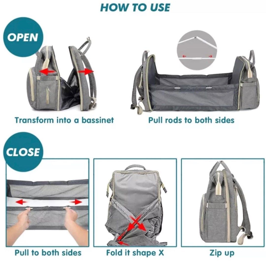 Diaper Bag / Changing Station (Category: Diaper Bags & Wetbags) located in Manila. Submitted by manilagirl365 (Listing ID 1297678353, Image 2). Description: MOP Bpi Bdo Gcash Same day delivery Sh*pee checkout.