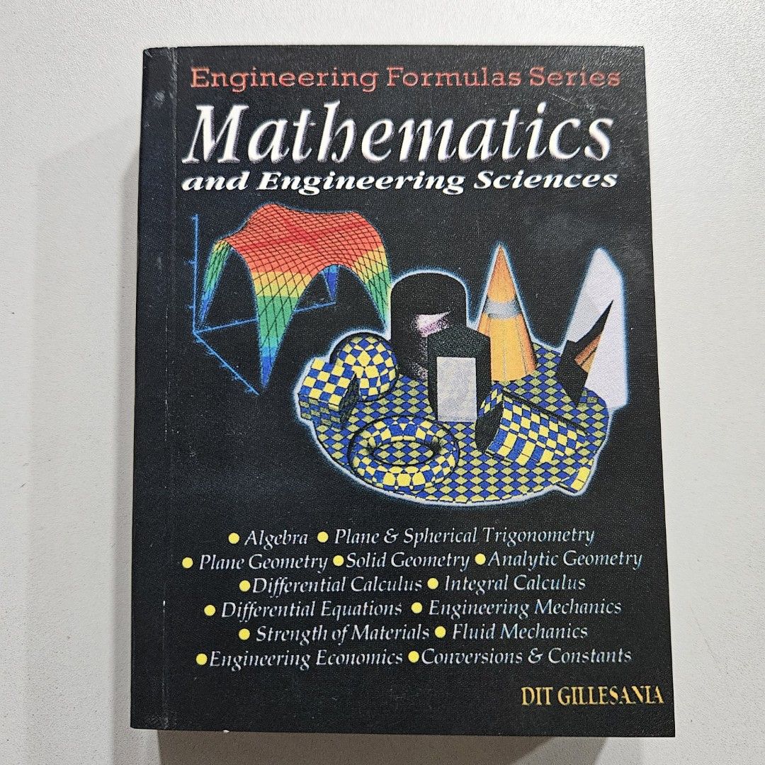 Engineering Formulas Series Mathematics By: Gillesania (Category: Textbooks) located in Manila. Submitted by bookshop050960392 (Listing ID 1297812982, Image 1). Description: Welcome to my shop❤️ Available Accounting Books 📚 Engineering Books 📚 And many more Pls PM me for more inquiry Thank you students and Reviewe ❤️❤️ Happy Shopping 🛍.