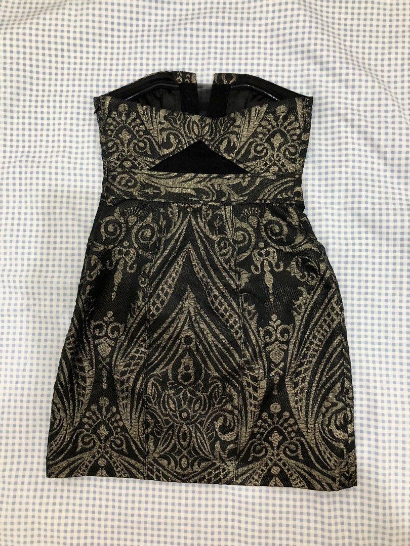 Express black and gold dress outlet