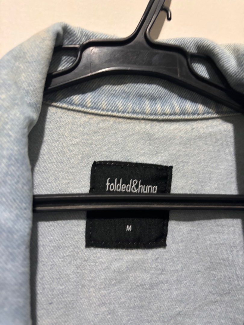 Folded and Hung Denim Sleeveless Vest (Category: Others Tops) located in Malolos. Submitted by irisandbarry (Listing ID 1297747547, Image 2). Description: Folded and Hung Denim Sleeveless Vest M on tag 2pcs available Fits large-xl Pickup point: Malolos/QC.