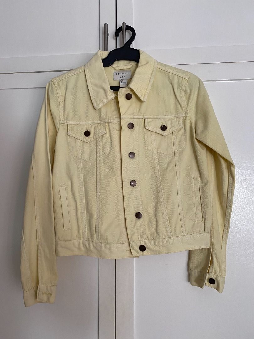 Forever 21 yellow denim jacket discount