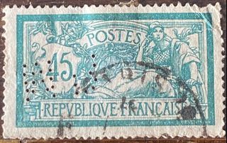 FRANCE 1916 Perfin USED