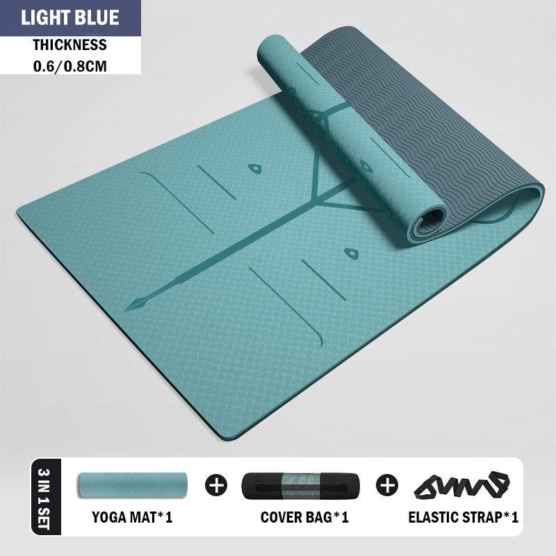 FREE DELIVERY Anti Slip Premium Quality TPE Yoga Mat Extra Thick 6 8mm TPE Workout Mat Free Strap Bag Local Stock