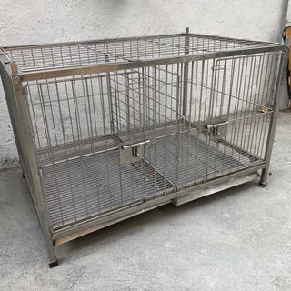 HEAVY DUTY STAINLESS STEEL 304 DOG CAGE
