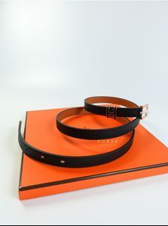 Hermes Hermes Pop H 15 Reversible Belt in Noir/Gold Size 85cm