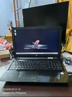 Hp Pavilion 15
 Intel Core i3 1.90ghz 
6gb ram ddr3 upto 16gb max
128gb ssd 
15.6inch   led HD malinaw
3D Dual speakers loud Dolby Audio
builtin webcam 
Wifi plus Bluetooth
Windows 11 and ms Office installed
8,999 battery no issue