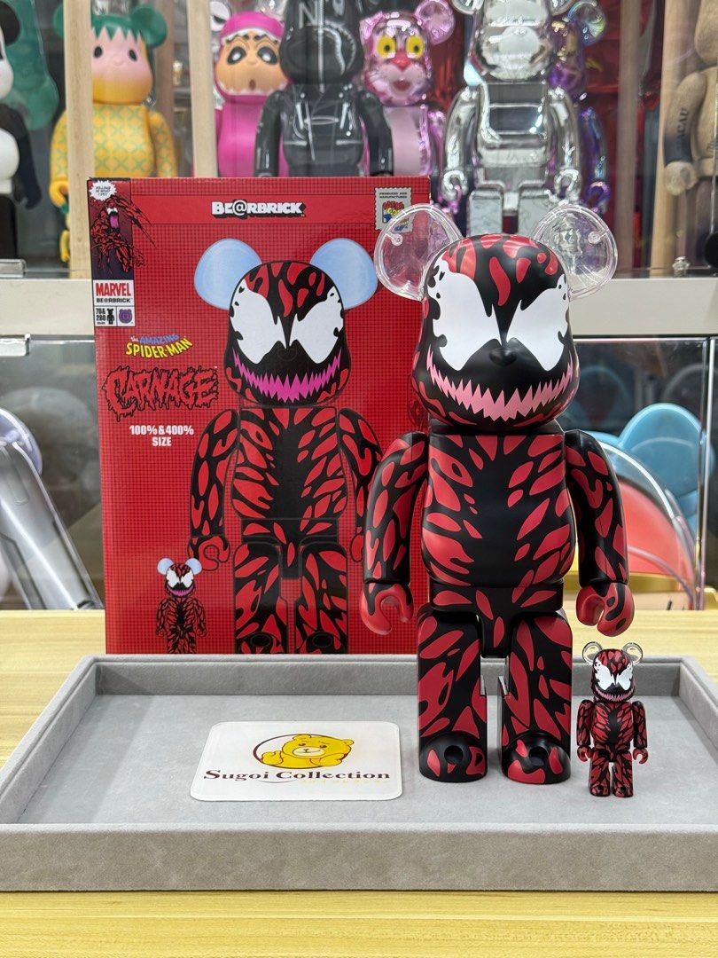 BE@RBRICK - SPIDER-MAN 400%100% CARNAGE 400%100% セット BearbrickxMarvelSpider-
