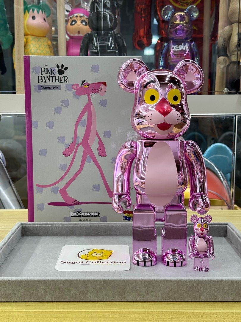 新品 BE@RBRICK PINK PANTHER CHROME Ver. 1000％ MEDICOM TOY ベア
