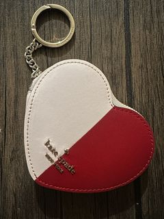Kate Spade Heart Coin Purse Wallet Keychain