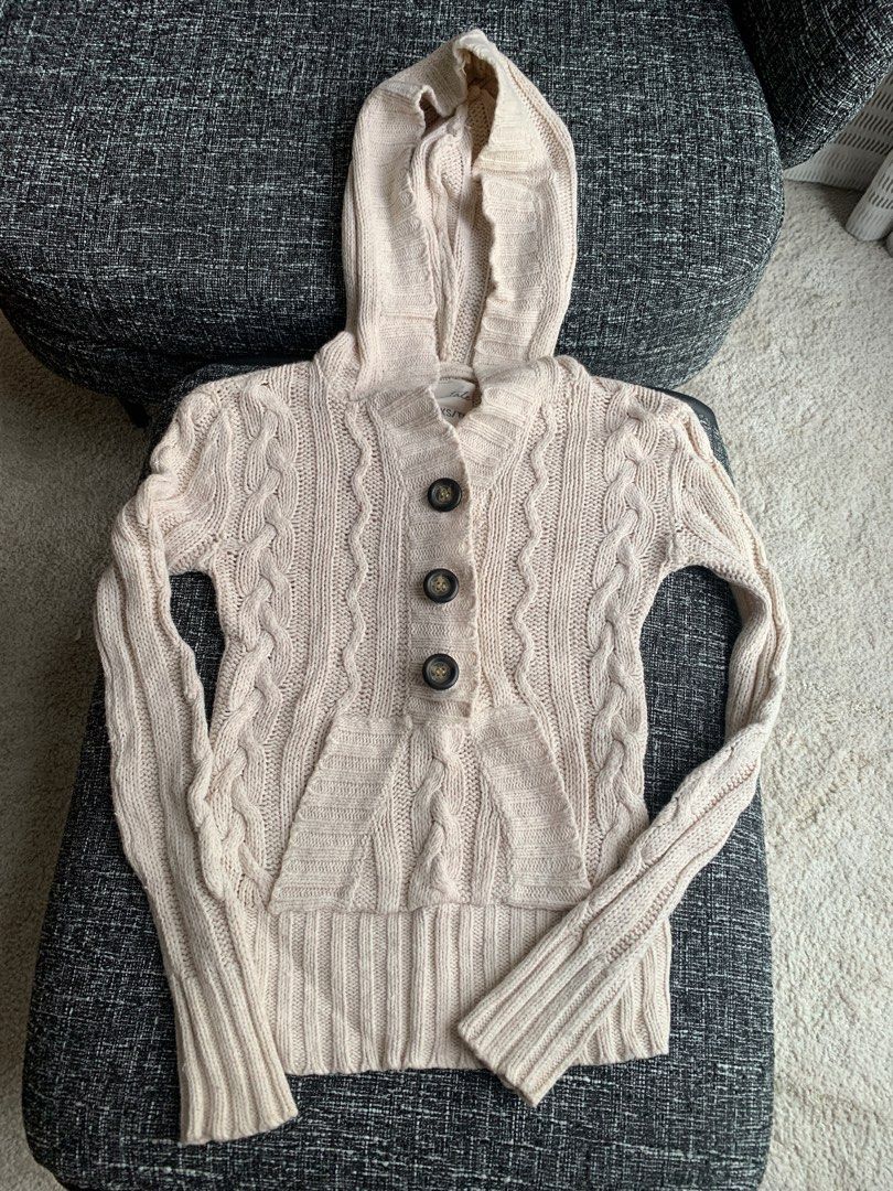 Hoodie Knit Cardigan Slim Fit Sweater Jacket Pullover Aeropostale like Abercrombie Hollister Pull Bear Women s Fashion Coats Jackets and Outerwear on Carousell