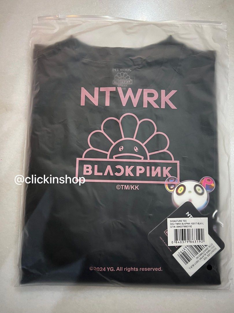 [L] BLACKPINK + Takashi Murakami Signature T-Shirt (Vintage Black)