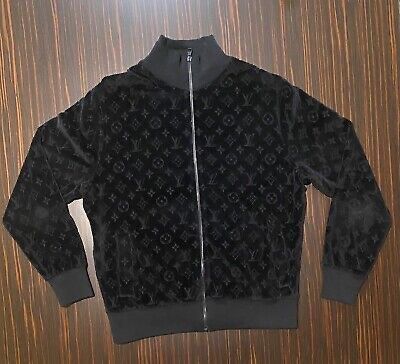 Louis vuitton cotton velour monogram blouson jacket black clearance