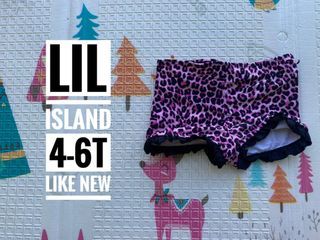 Lil island kids swimwear swimsuit boyleg bottom 4-6t