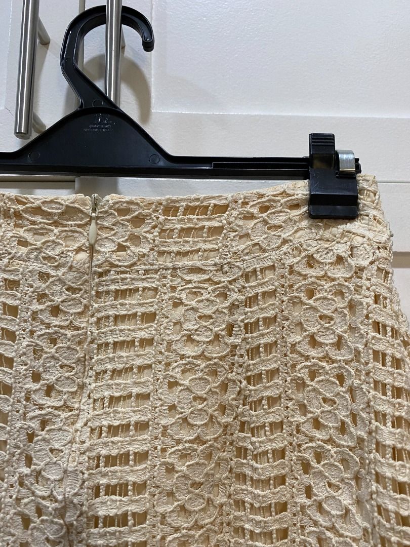 Long Lacy/Knitted Skirt (Category: Skirts) located in Quezon City. Submitted by briesells (Listing ID 1297790121, Image 3). Description: RFS: Decluttering. Need funds. Negotiable. Please message. Details: - Brand: no brand - Size on tag: no tag but can fit size S - Color: Nude/beige - No defects/issues. See my account bio for details on shipping and reservation (:.