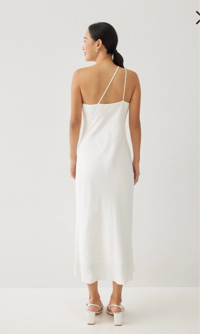 charlita maxi dress Charlita Maxi Dress - Strapless Cowl Back Satin Dress in Butter Yellow