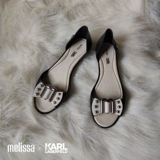 MELISSA + KARL LAGERFELD | Open Toe Flats Sandal