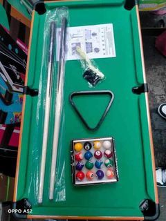 Mini billiard
Available ganian sizes😍
93x53x72cm
inclusion :
🎱 table pool with stand
🎱16 pcs marble balls
🎱2 pcs wooden taco
🎱1 tisa
🎱1 triangle
#3900