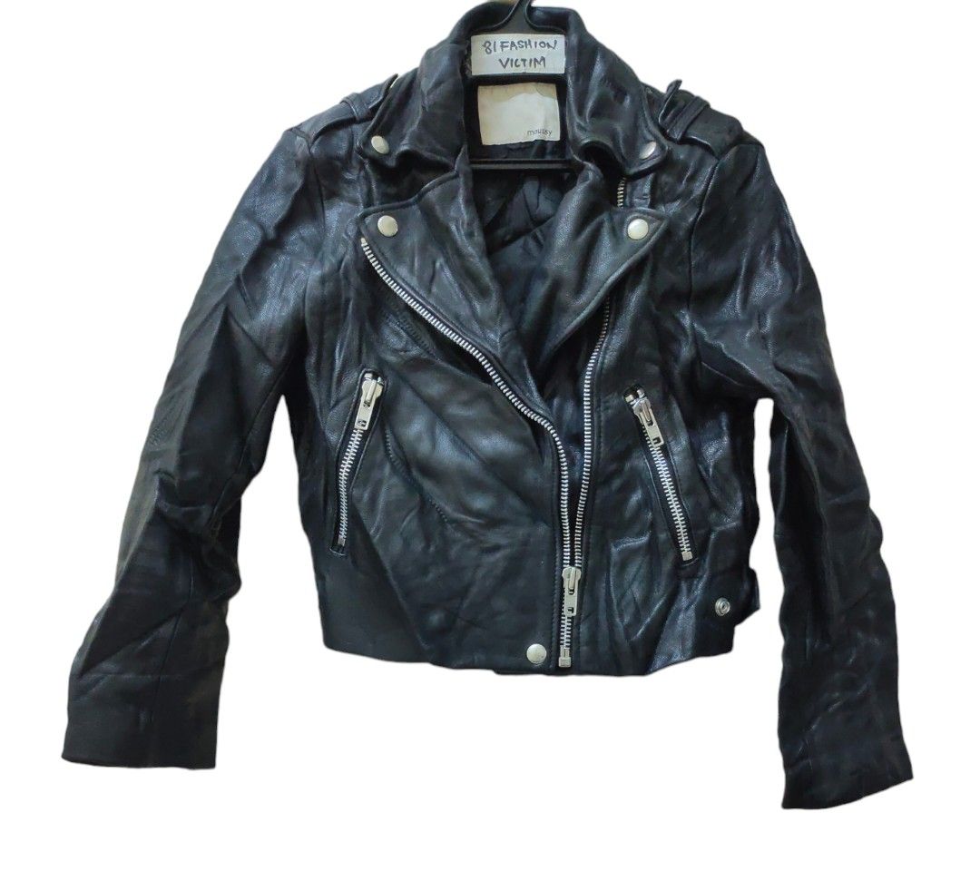 ジャケット・アウター MOUSSY LEATHER OVER RIDERS JACKET MOUSSY LEATHER OVER RIDERS JACKET