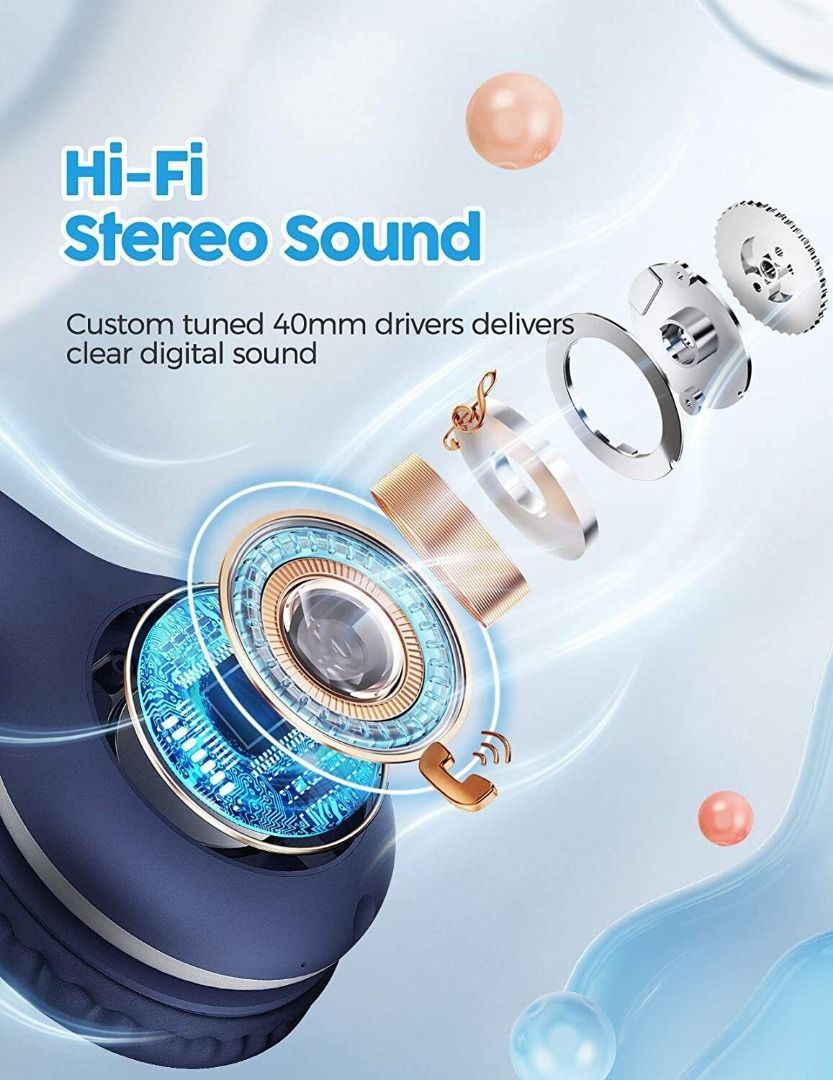 Mpow CH6 Plus Kids Wireless Headphones Bluetooth 5.0 Audio Headphones Headsets on Carousell