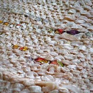 NEW ✨ MAR DE DURAZNO Calypso Coral Chirimen Silk Cotton Hand Dyed Handwoven Table Runner Tonal Linen