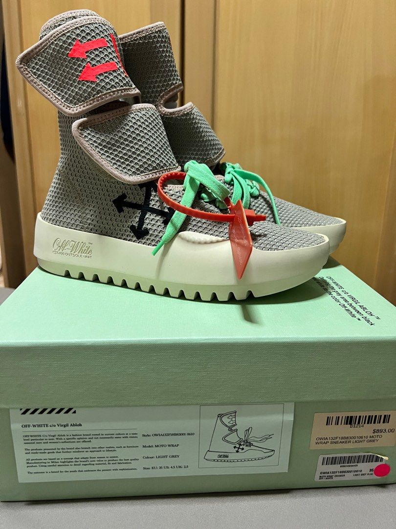 Off White MOTO WRAP SNEAKER Women s Fashion Footwear Sneakers on Carousell