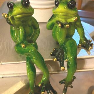 ***ON SALE*** 2Piece Set Thinking Couple Frog Garden Patio Home Decor