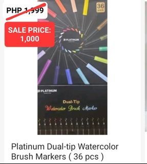 Platinum Dual-tip Watercolor Brush Markers ( 36 pcs)