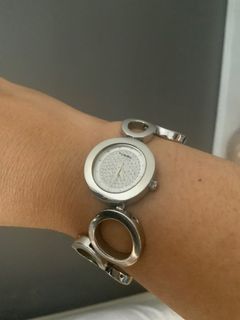 RARE LADIES FOSSIL Bracelet Watch Diamond Accent ES1742