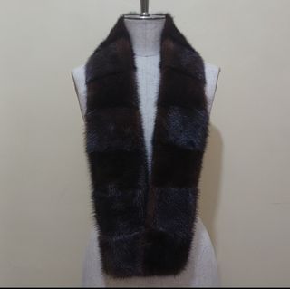 Real rare Japan Mink Fur long Scarf / Shawl