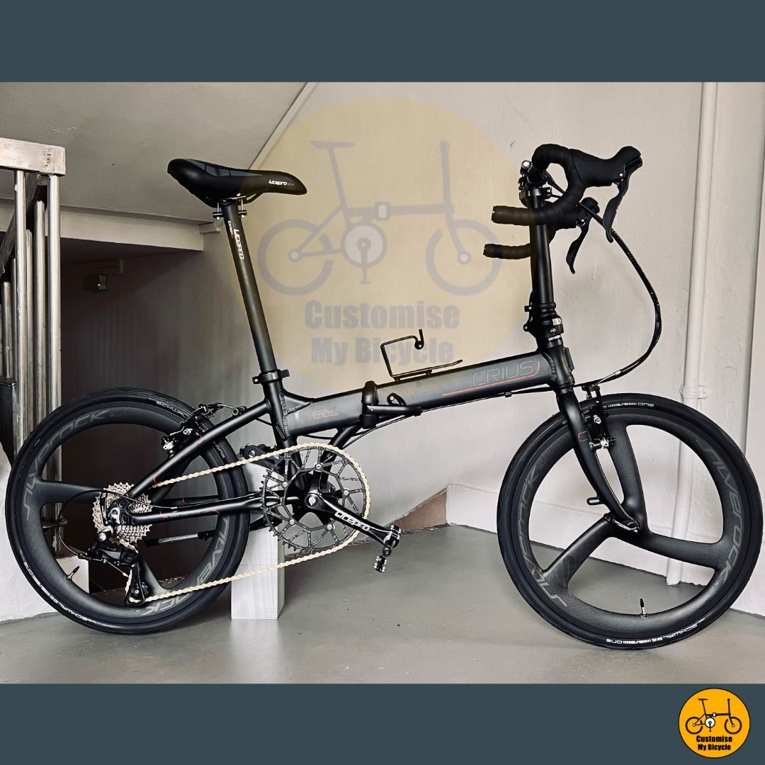 Roadie Foldable Bicycle Drop Bar Road Bike Shimano Litepro Schwalbe Sram Sora Tiagra 105 Ultegra Fnhon Tornado Gust Crius Master Blast Velocity