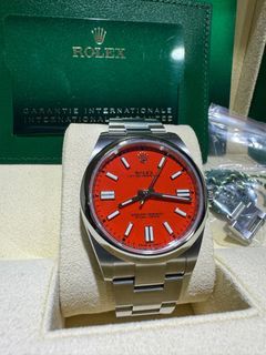 Rolex Op41 Coral red