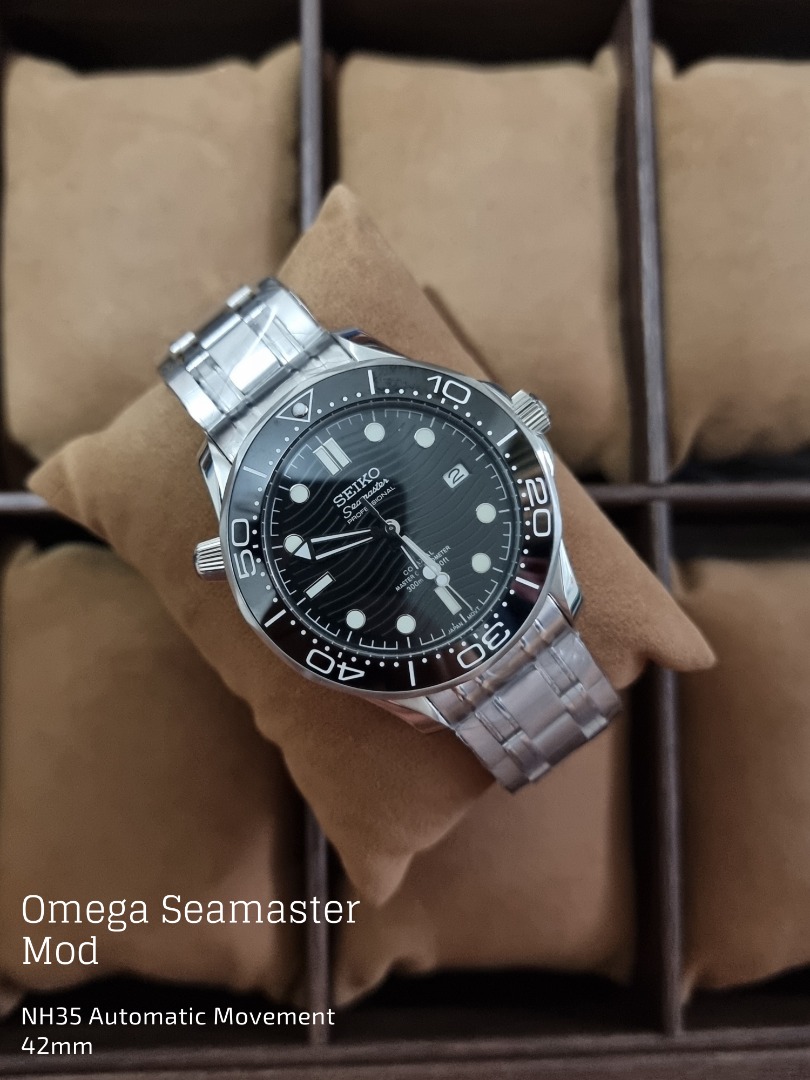 Seiko Seamaster Mod, Luxury, Watches on Carousell