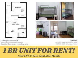 Semi-Furnished Condo for Rent near UST and FEU, Grand Residences España 1