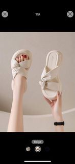 Shein White Beige Platform Sandals Shoes