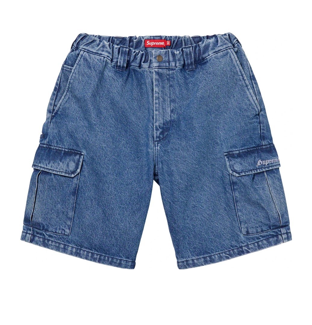 SS22 Supreme denim work shorts 30 Men s Fashion Bottoms Shorts on Carousell