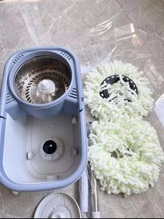 Stained spin mop