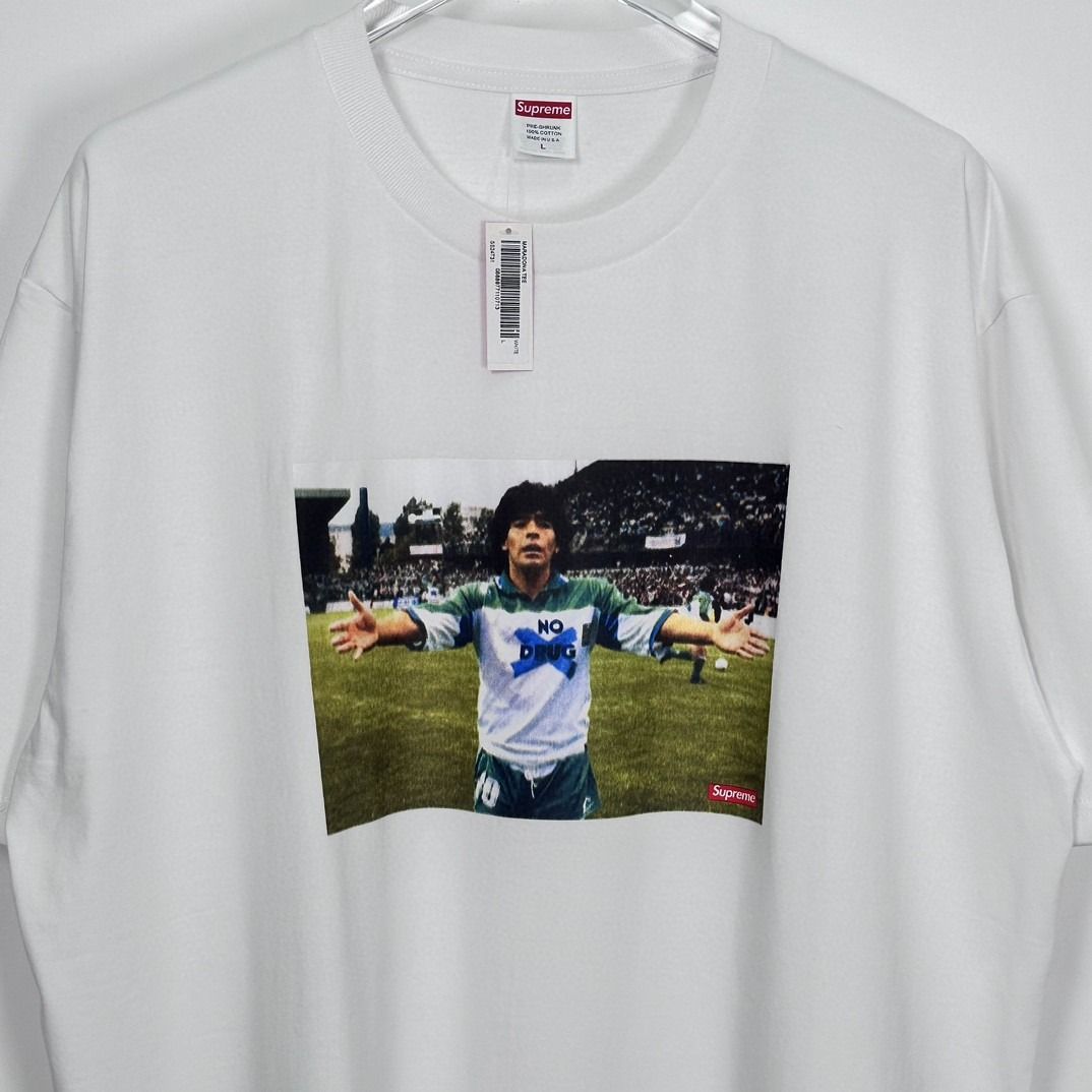 SUPREME 24SS MARADONA LOGO TEE S-XL, 名牌, 服裝- Carousell