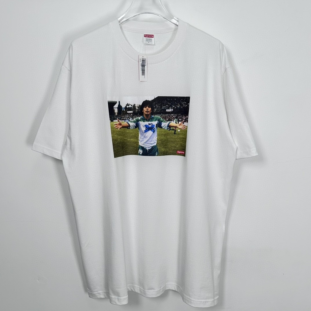 SUPREME 24SS MARADONA LOGO TEE S-XL, 名牌, 服裝- Carousell