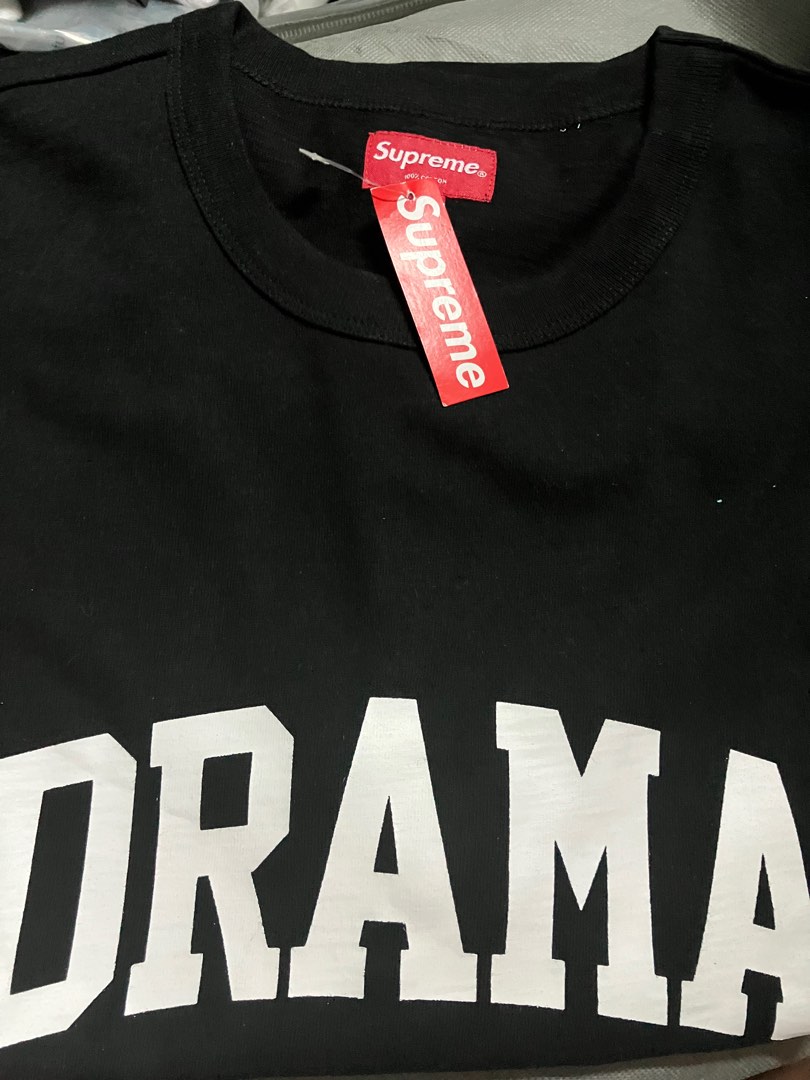 Supreme tee Drama Black XL, 名牌, 服裝- Carousell