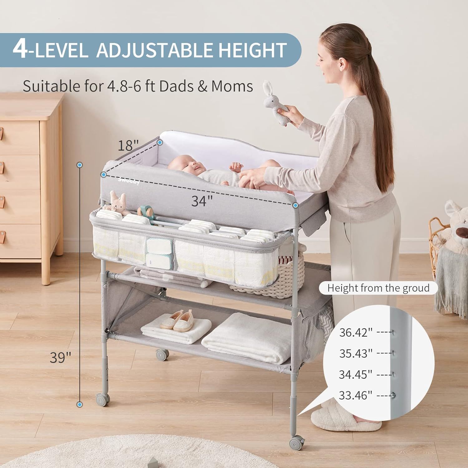 Collapsible changing table ikea top
